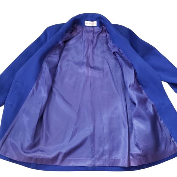 Braefair Vintage Royal Blue 💯% Pure Wool Coat Sz 9/10 ILGWU - Picture 8 of 14